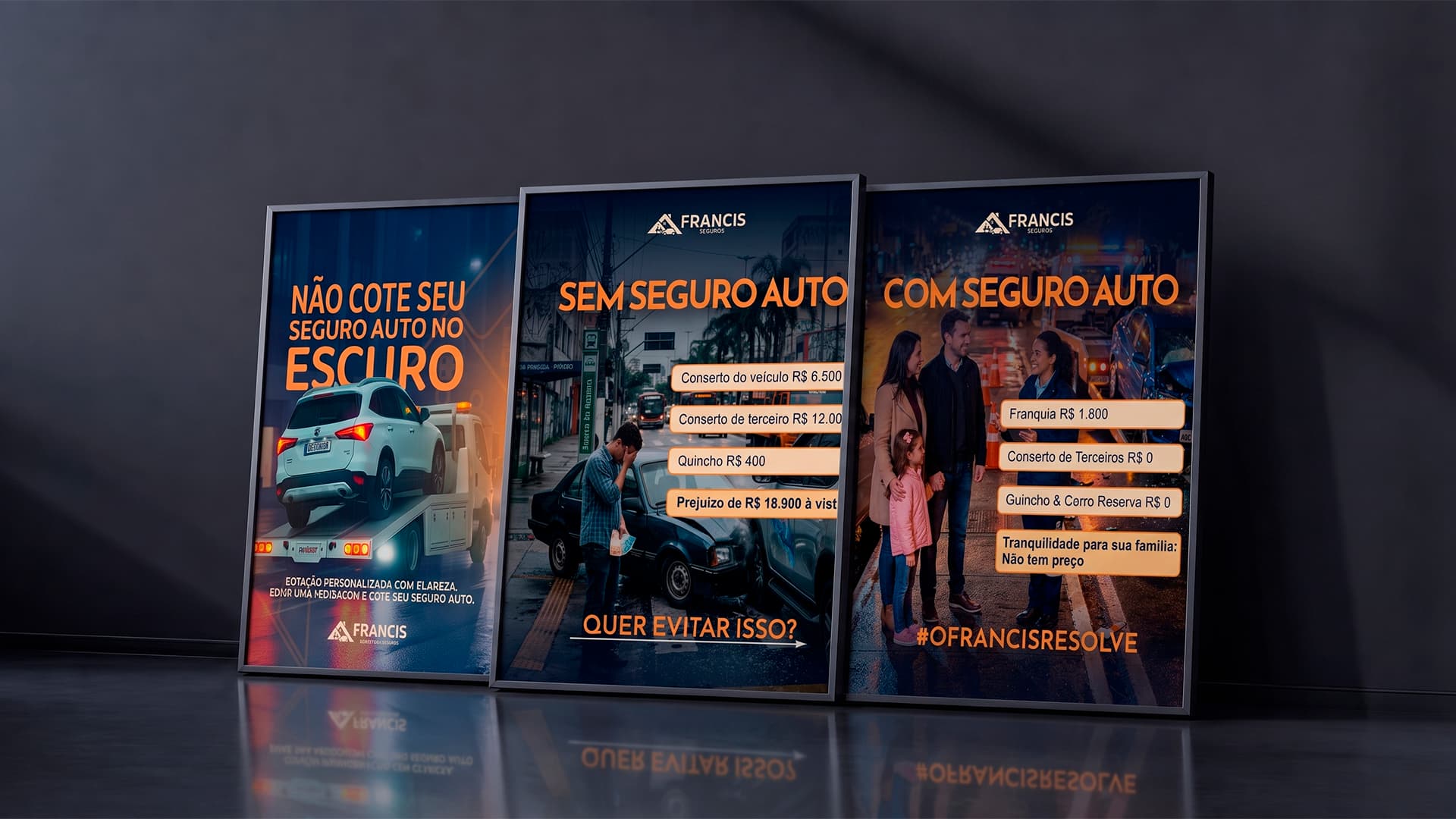 Francis Pinheiro Seguros - Campanha Criativos Estáticos (Aquisição)
